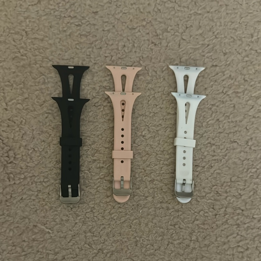 Apple Watch Bands - Black, Pink, White
